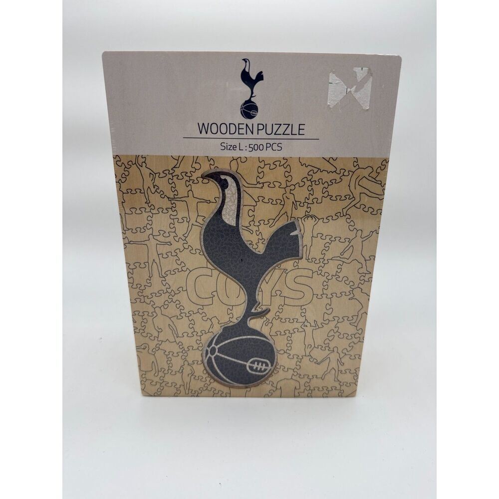 Iconic Puzzles Tottenham Hotspur Crest Wooden Puzzle Large 500 Piece NEW